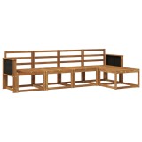 vidaXL Set de canapele de exterior 5 pcs natural Lemn Solid de Acacia 3385120