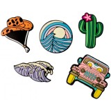 Sticker 3D OEM Summer pentru Husa Telefon / Tableta, Set 5 bucati, Multicolor