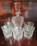 Set 5 pahare si decantor din crystal de bohemia, Generic