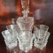Set 5 pahare si decantor din crystal de bohemia
