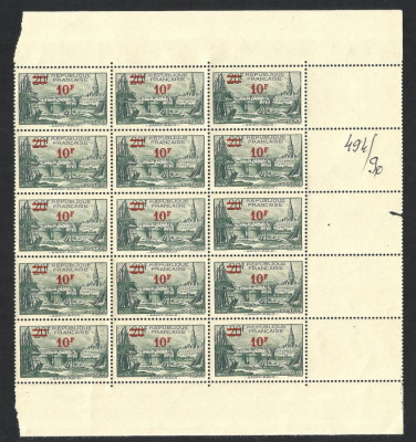 FRANTA PORTUL SAINT MALO 1941 SUPRATIPAR BLOC DE 15 buc. MNH foto