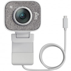 Camera Web Stream Cam, 1080 p, 60 fps, Full HD, Microfon, USB C, Alb foto