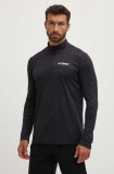 Adidas TERREX tricou OUTDOOR barbati, culoarea negru, cu imprimeu, HT9501