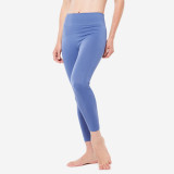 Colanţi 7/8 fără cusături Yoga HOT YOGA Seamless Albastru Damă, Kimjaly