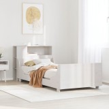 VidaXL Cadru pat fără saltea, alb, 90x190 cm, lemn masiv de pin