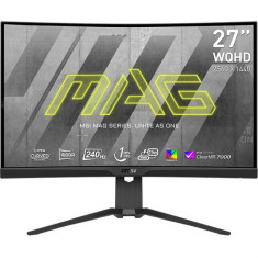 Monitor LED MSI Gaming MAG 275CQRXF Curbat 27 inch QHD VA 1 ms 240 Hz USB-C HDR