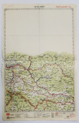 HARTA ZONEI SIGHET , LITOGRAFIE DE M.D. MOLDOVEANU , 1936, POLICROMA foto