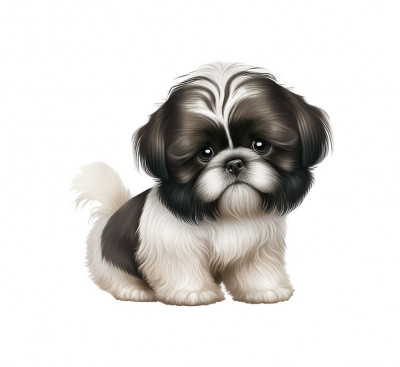 Sticker decorativ Shih Tzu, Alb, 60 cm, 5595ST foto