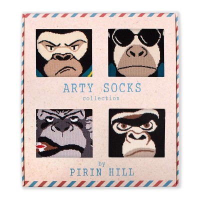 Cutie cu 4 perechi de șosete Arty Socks Monkeys 39-42 foto