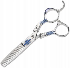 WOLF Degloving foarfece pentru dreptaci 5,5 Sapphire offset foarfece de tuns pentru salon Linia prof
