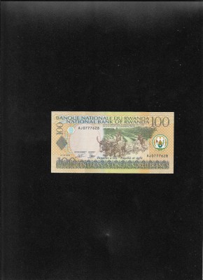 Rwanda 100 francs 2003 seria0777628 aunc foto