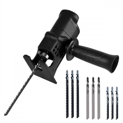 Adaptor fierastrau alternativ, Sipenough, Otel inoxidabil, cu 9 lame pentru lemn, Negru foto