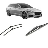 Cumpara ieftin Set 3 stergatoare JAGUAR XF SPORTBRAKE (X250) din 2012-2015, pentru parbriz si luneta fata si spate auto, Bosch Twin-Aerotwin Multi, din cauciuc silic