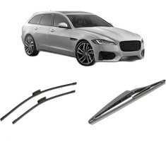Set 3 stergatoare JAGUAR XF SPORTBRAKE (X250) din 2012-2015, pentru parbriz si luneta fata si spate auto, Bosch Twin-Aerotwin Multi, din cauciuc silic