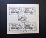 Cehoslovacia 1987 - Coliță Filatelică &bdquo;Automobil Poștal Istoric 1924 / Expoziția Mondială Praga 1988&rdquo; Ștampilat - Cod: -SW13