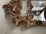 Oglindă 250cm stil roccoco baroc t&acirc;rziu copie sec XX detalii superbe a copite cu foita metalică