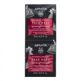 Cumpara ieftin Masca de fata revitalizanta cu extract de rodie, 2 x 8 ml, Apivita