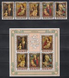 Cook Insule 1984 - Crăciun - Picturi de Bellini, Memling, Tiepolo, s.a., Serie + MC + 5 Colite, 4 POZE, SET COMPLET, MNH