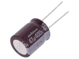 Condensator electrolitic THT 47uF 400VDC 16x20mm &plusmn;20% 520mA