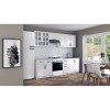 Bucatarie Michelle 2.6m MDF Alb Rosu - Set Mobilier Bucatarie Modern, 10 Usi, 3 Sertare, PAL Melaminat, Neasamblat