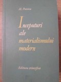 INCEPUTURI ALE MATERIALISMULUI MODERN. BACON SI DESCARTES-AL. POPESCU