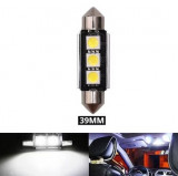 Bec Led Sofit C5W, 3 SMD, 39mm, 12V, Canbus, Pentru Plafoniere, Portbagaj, Lumina Alb 6000K KRU157, General