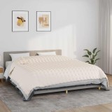 VidaXL Pătură cu greutăți, crem deschis, 235x290 cm, 11 kg, textil 350768