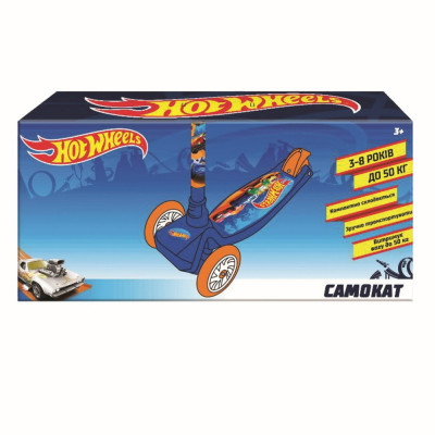 TROTINETA CU 3 ROTI HOT WHEELS CU GHIOZDAN foto