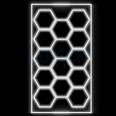 Lumina LED Hexagonala , 14 Module 484x243CM - Garaj, Dormitor, Camera Gaming, Spatii Private