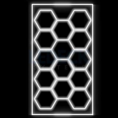 Lumina LED Hexagonala , 14 Module 484x243CM - Garaj, Dormitor, Camera Gaming, Spatii Private foto