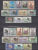 ROMANIA 1956 LP 404 LP 404 a VANATOAREA SERIE DANTELATA+SERIE NEDANTELATA STARE MNH