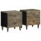 vidaXL Noptiere 2 buc Gri deschis 40x33x46 cm Lemn masiv de mango 4017791