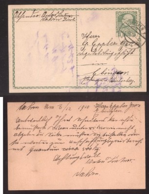 Austria 1910 Old postcard Postal stationery Wurtemberg DB.029 foto