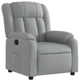 Fotoliu rabatabil gri deschis, material textil