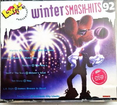 var - Larry : Winter Smash Hits 92 NM / NM dublu CD muzica Columbia 1991 foto