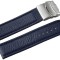 Curea Ceas Piele Naturala Albastru Mat Deployant 16mm 18mm 20mm 22mm 24mm 8162303001