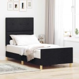 Cumpara ieftin Cadru de pat cu headboard Negru 80 x 200 cm tesatura
