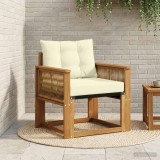 vidaXL Canapea Medie pentru Exterior Lemn solid de Acacia și Textilene 3438874