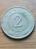 Moneda Iugoslavia 2 Dinari 1981