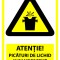 Indicator atentie picaturi de lichid incandescent