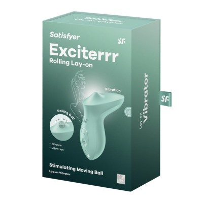 Exciterrr Mint - Stimulator Clitoris cu Vibrații și Minge Rotativă foto