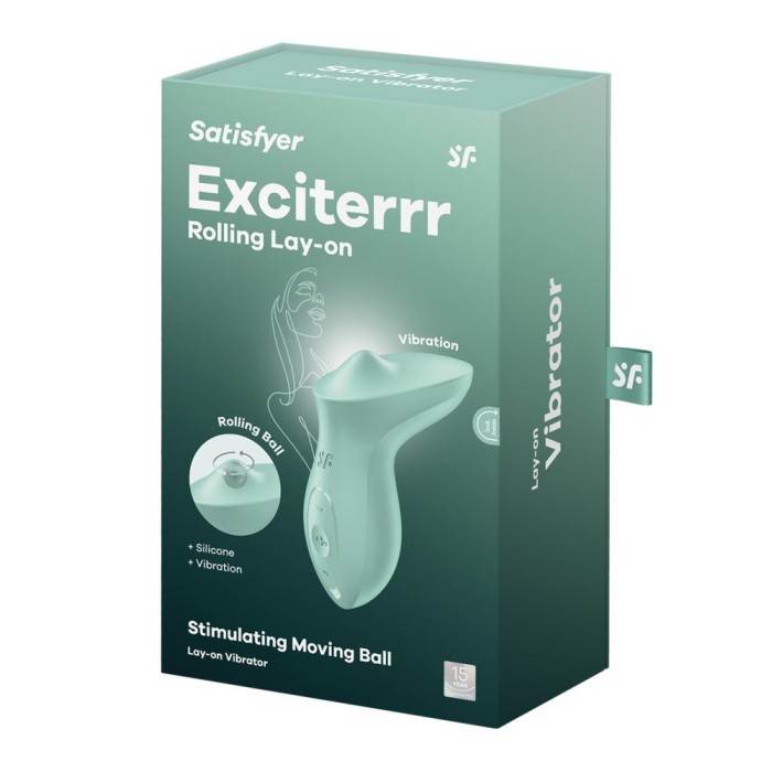 Exciterrr Mint - Stimulator Clitoris cu Vibrații și Minge Rotativă