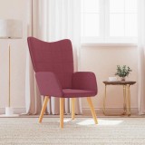 vidaXL Scaun de relaxare, roșu vin, material textil 327927