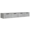 Dulapuri perete, 2 buc., gri beton, 68x30x20 cm, lemn prelucrat