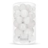 Set globuri de Craciun, 30 bucati, 3 modele, 4/5/6cm, alb Household NewTrend, Oem