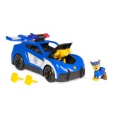 PATRULA CATELUSILOR CAUTA SI SALVEAZA SET MASINUTA DE SALVARE CU LUMINI SI SUNETE CRUISER SI FIGURINA CHASE