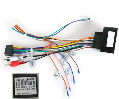 Cablaj Alimentare Conector Adaptor si Canbus Volkswagen Skoda Seat pentru navigatii Android - AD-BGCVWMQB524 foto