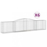 Cumpara ieftin Cosuri gabion arcuite 6 buc, 400x50x80/100 cm, fier galvanizat