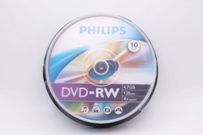 Lot 10 bucati Philips DVD-RW 4.7 GB 4X - sigilate foto