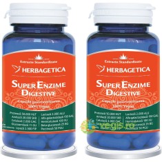 Pachet Super Enzime Digestive 60cps+60cps